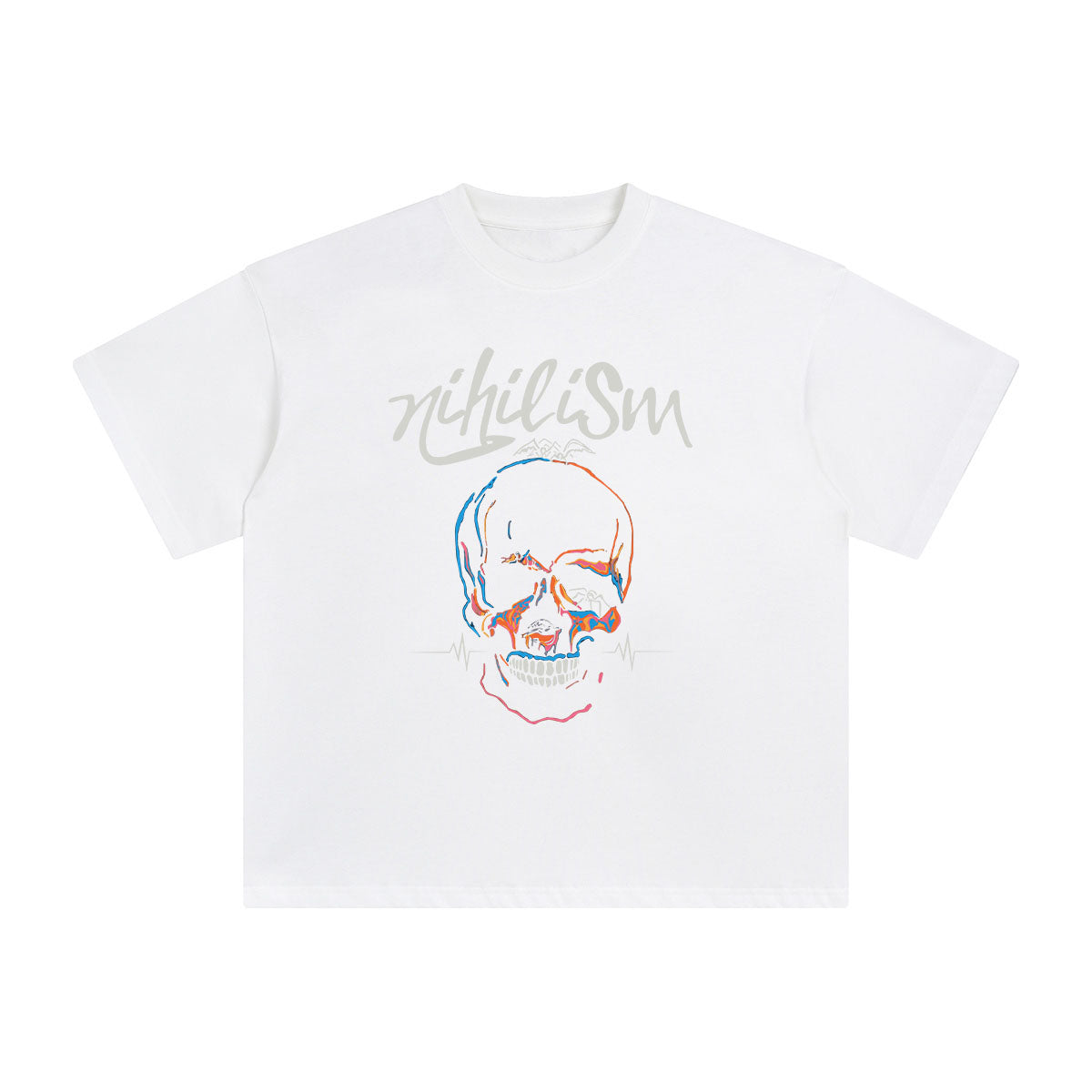 Neon Color Skull Aesthetic Graphic Tee-INNBLAC Fashion Apparel