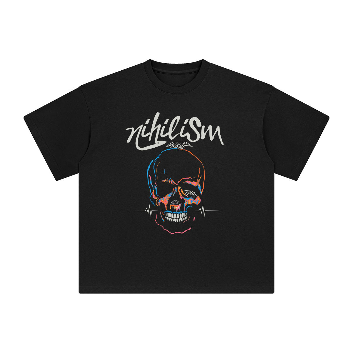 Neon Color Skull Aesthetic Graphic Tee-INNBLAC Fashion Apparel
