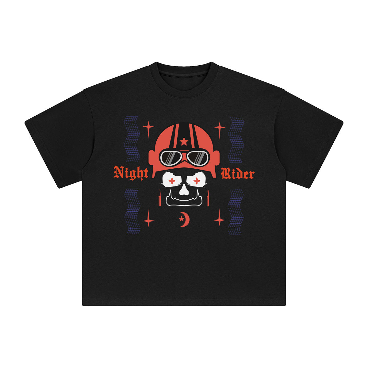 Night Rider Abstract Graphic Tee-INNBLAC Fashion Apparel