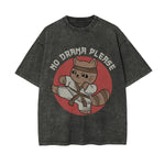 No Drama Please Graphic Washed Tee-INNBLAC Fashion Apparel