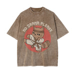 No Drama Please Graphic Washed Tee-INNBLAC Fashion Apparel