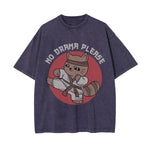 No Drama Please Graphic Washed Tee-INNBLAC Fashion Apparel
