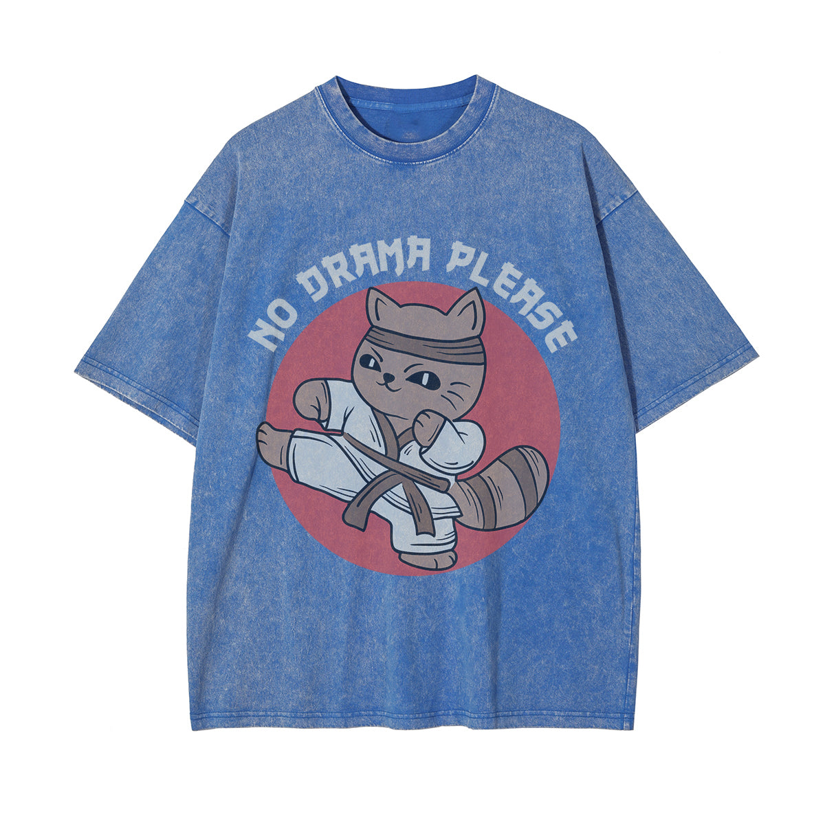 No Drama Please Graphic Washed Tee-INNBLAC Fashion Apparel