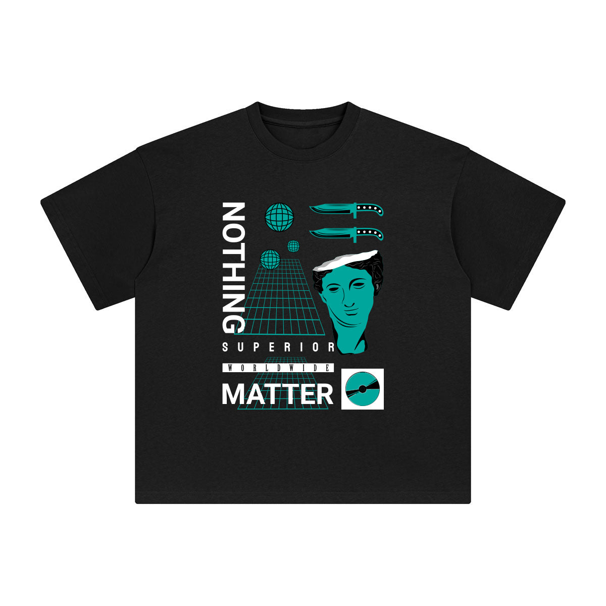 Nothing Matter Abstract Graphic Tee-INNBLAC Fashion Apparel