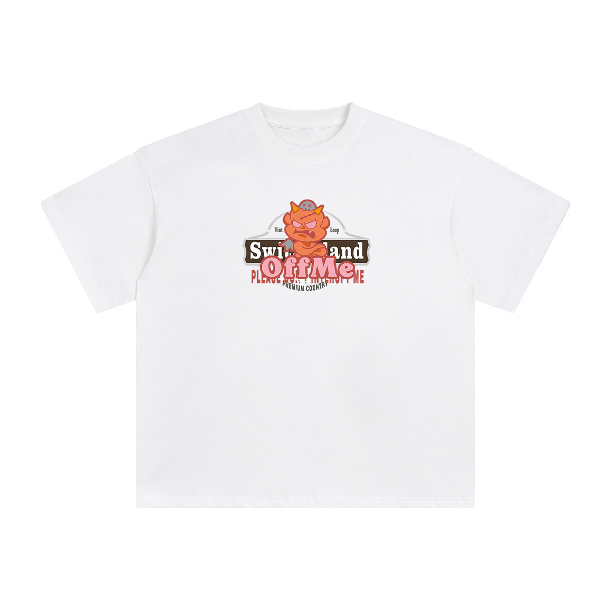 Off Me Cartoon Devil Graphic Tee-INNBLAC Fashion Apparel