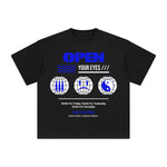 Open Your Eyes Abstract Graphic Tee-INNBLAC Fashion Apparel