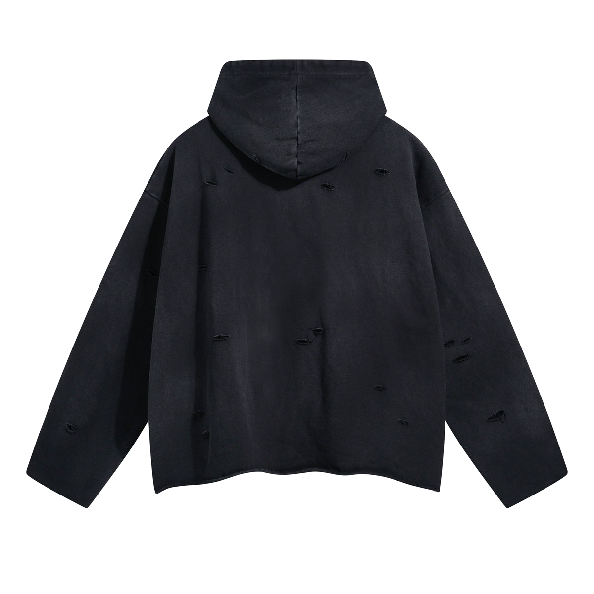 Women's Acid Washed Ripped Hoodie-INNBLAC Fashion Apparel