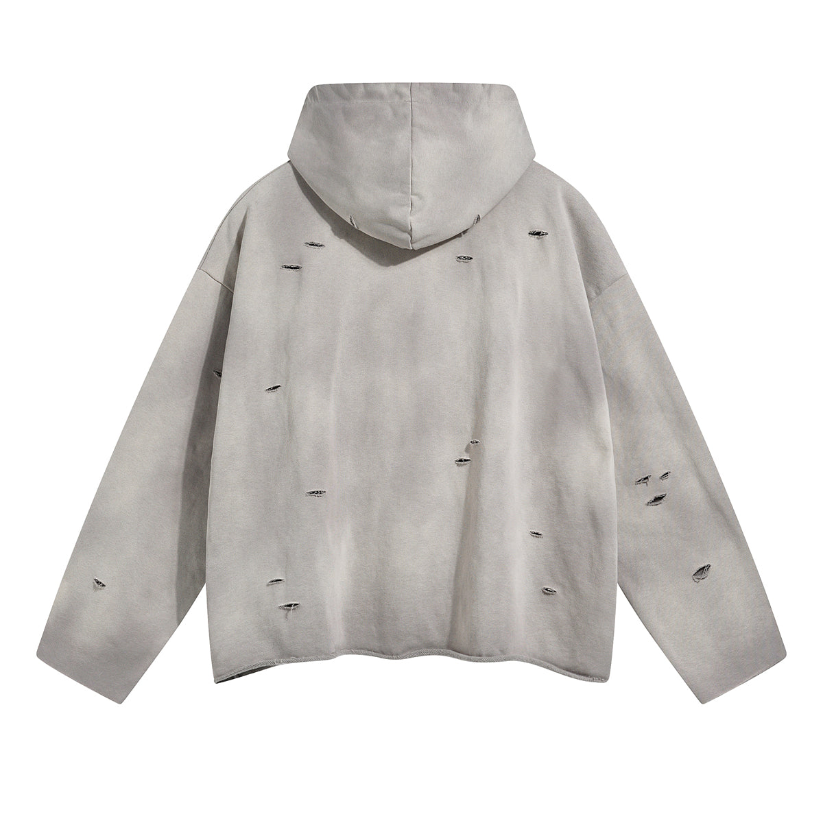 Women's Acid Washed Ripped Hoodie-INNBLAC Fashion Apparel