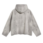 Women's Acid Washed Ripped Hoodie-INNBLAC Fashion Apparel