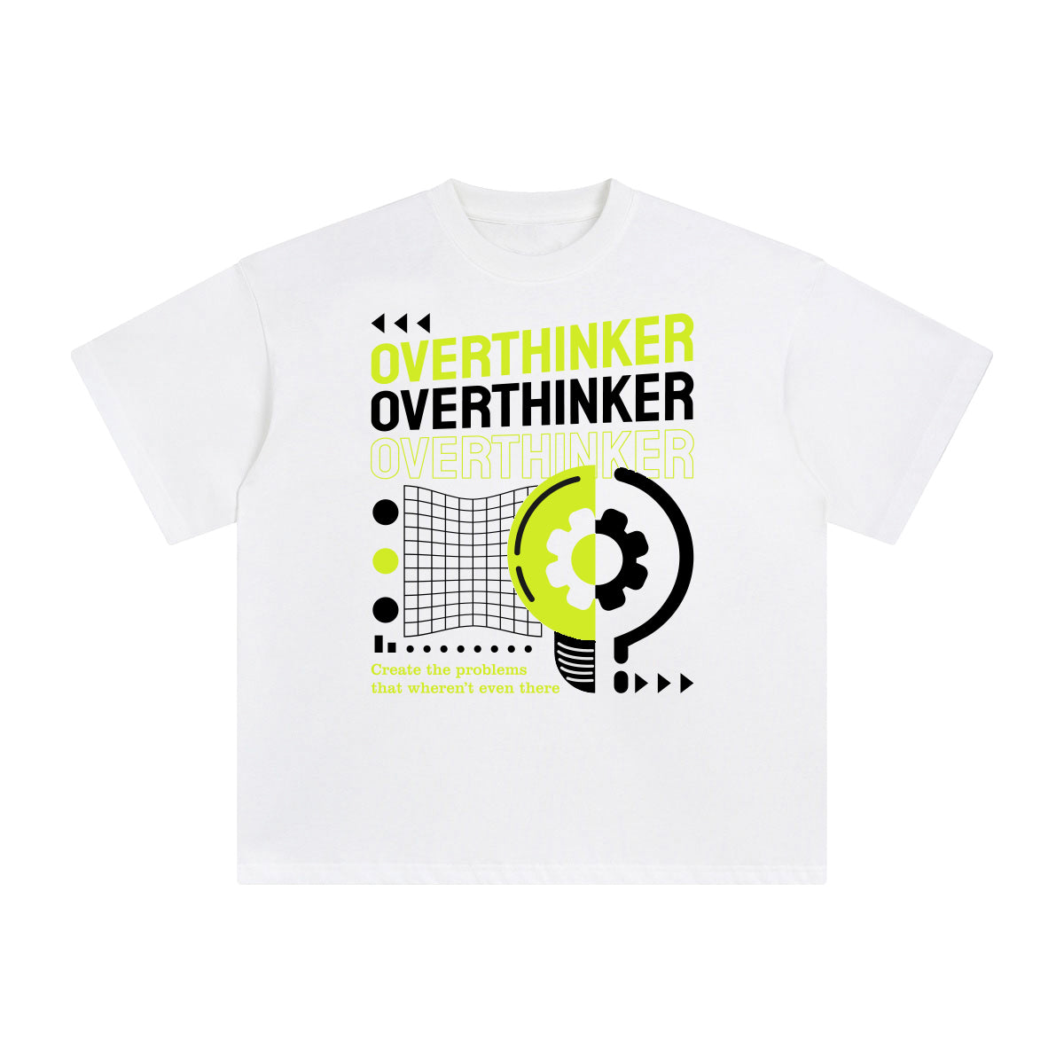 Overthinker Abstract Graphic Tee-INNBLAC Fashion Apparel
