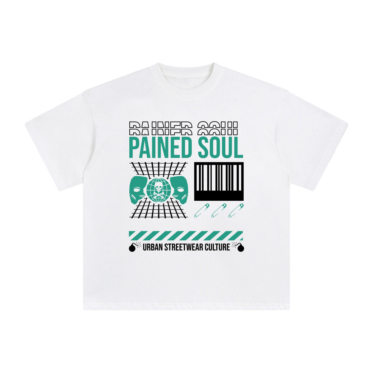 Pained Soul Abstract Graphic T Shirt-INNBLAC Fashion Apparel