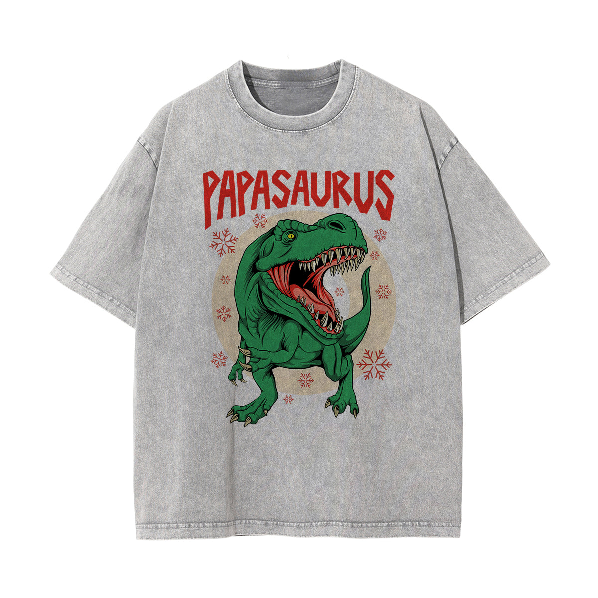 Papasaurus Graphic Heavyweight Washed Tee-INNBLAC Fashion Apparel