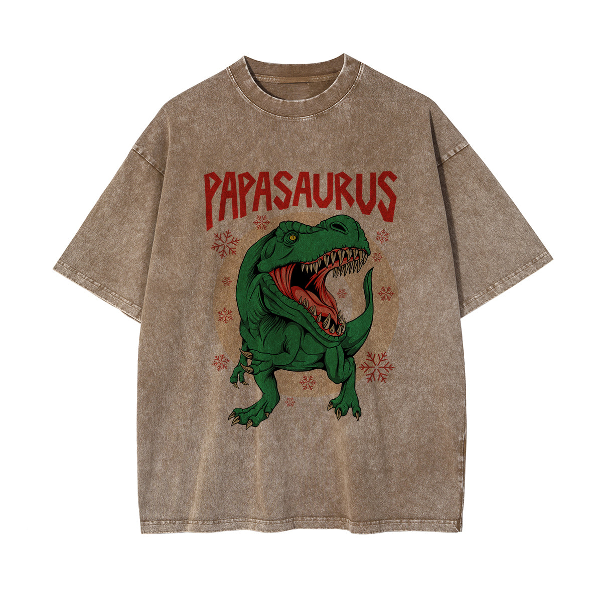 Papasaurus Graphic Heavyweight Washed Tee-INNBLAC Fashion Apparel