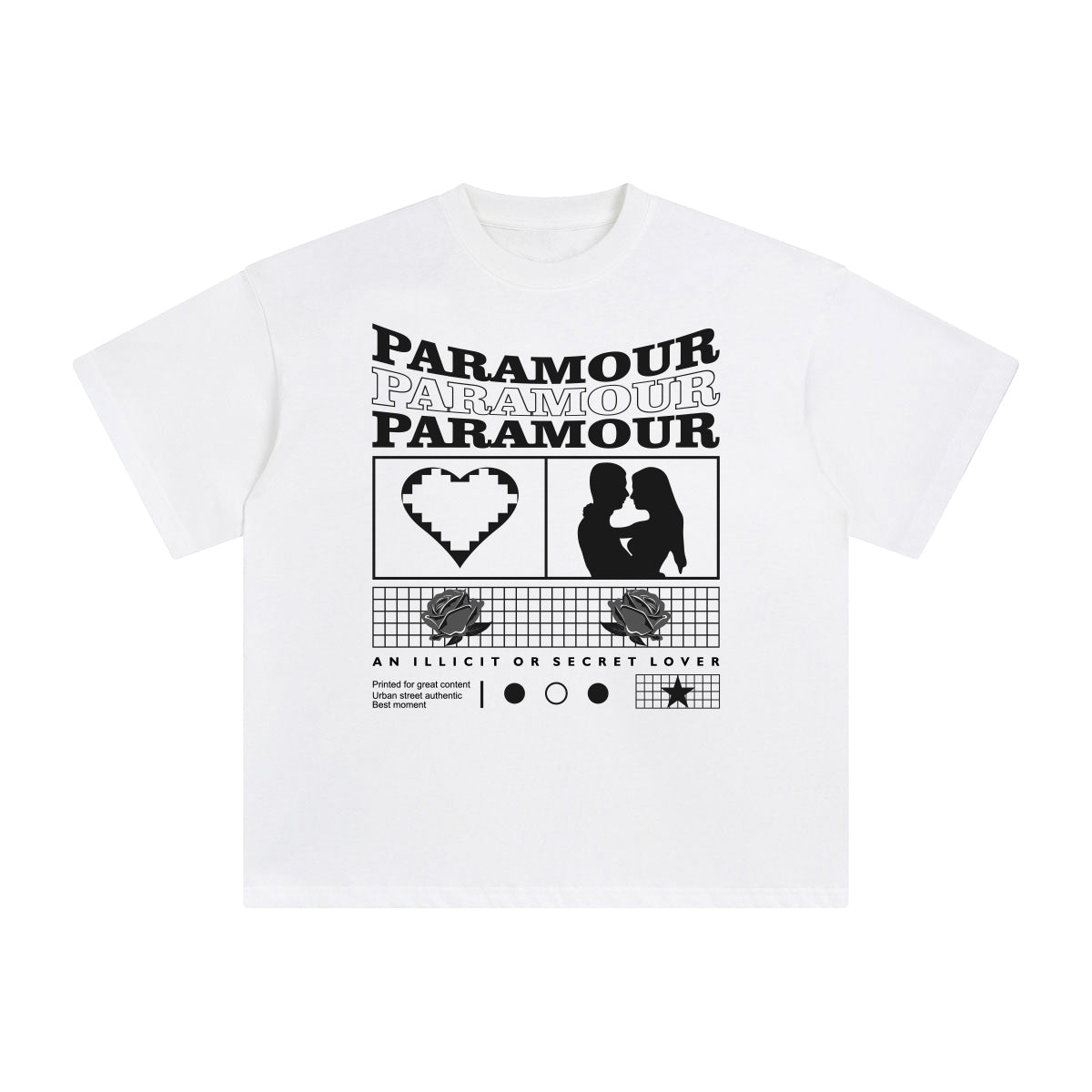 Paramour Abstract Graphic Tee-INNBLAC Fashion Apparel