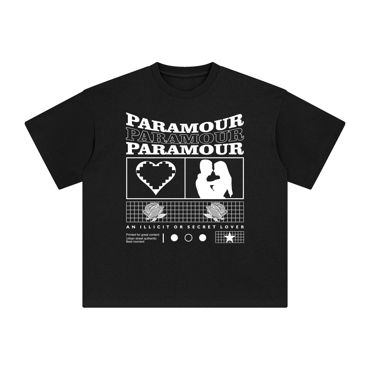 Paramour Abstract Graphic Tee-INNBLAC Fashion Apparel