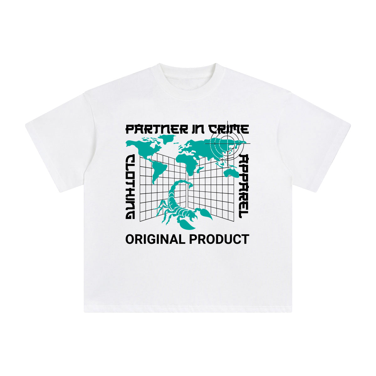 Partner in Crime Abstract Graphic Tee-INNBLAC Fashion Apparel