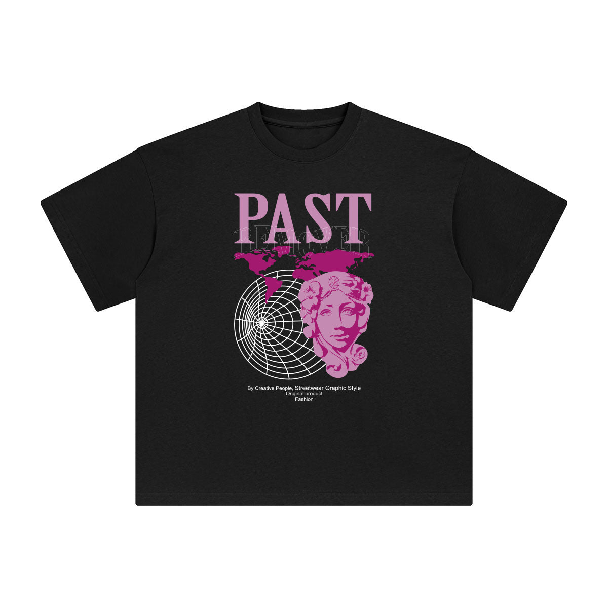 Past Remover Abstract Graphic Tee-INNBLAC Fashion Apparel