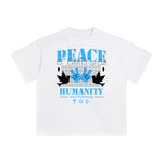 Peace Humanity Abstract Graphic Tee-INNBLAC Fashion Apparel