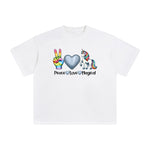 Peace & Love & Magical Unicorn Graphic Tee-INNBLAC Fashion Apparel
