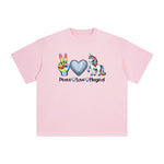 Peace & Love & Magical Unicorn Graphic Tee-INNBLAC Fashion Apparel