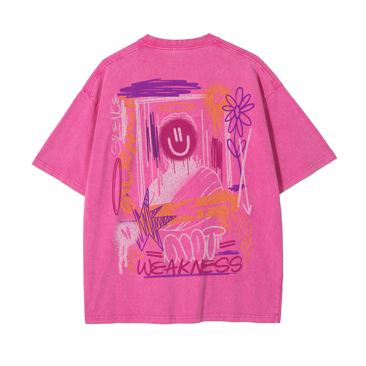 Personalized Graffiti Graphic Distressed Tee-INNBLAC Fashion Apparel