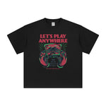 Playing Game Japanese Kanji Graphic Tee-INNBLAC Fashion Apparel