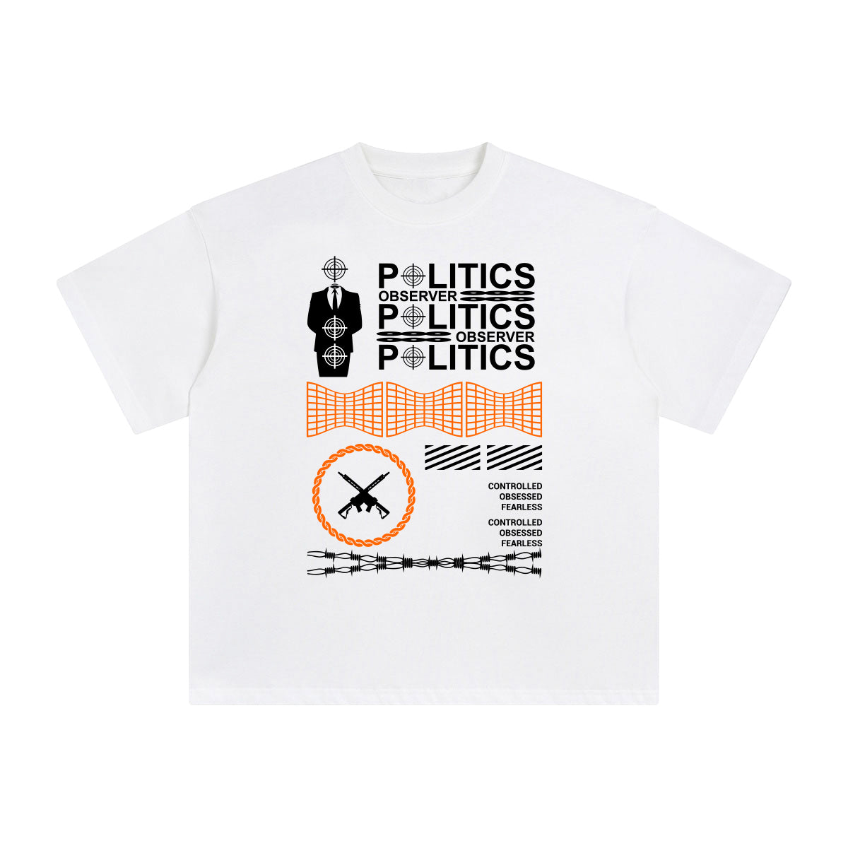 Politics Observer Abstract Graphic Tee-INNBLAC Fashion Apparel
