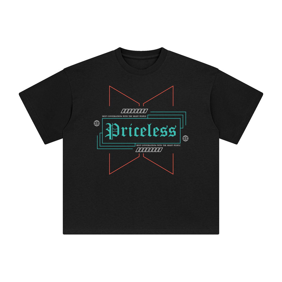 Priceless Abstract Graphic Tee-INNBLAC Fashion Apparel
