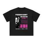 Pseudo Saint Abstract Art Graphic Tee-INNBLAC Fashion Apparel