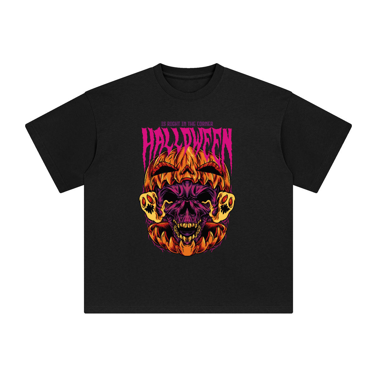 Pumpkin Lantern Halloween Graphic T Shirt-INNBLAC Fashion Apparel