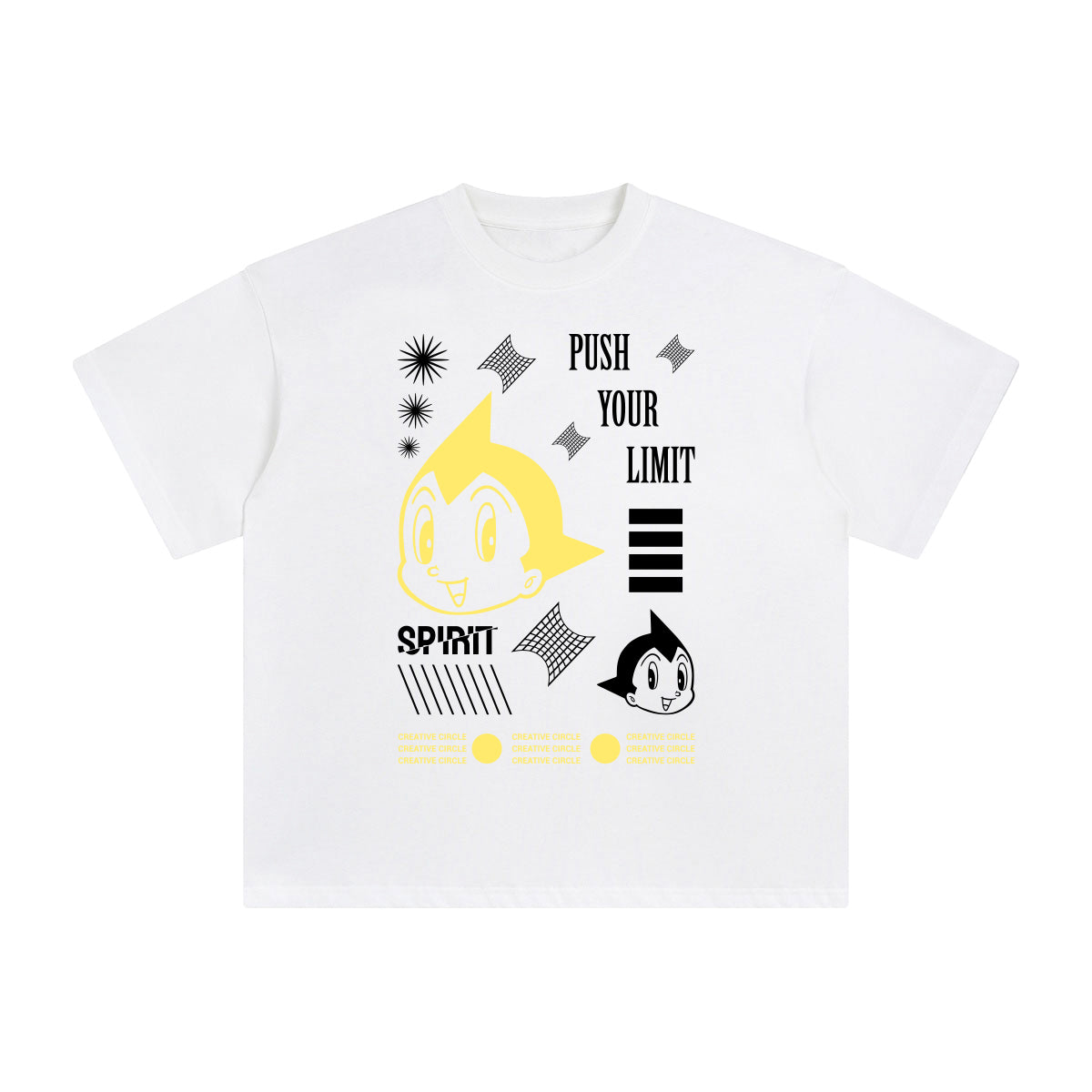 Push Your Limit Abstract Graphic Tee-INNBLAC Fashion Apparel