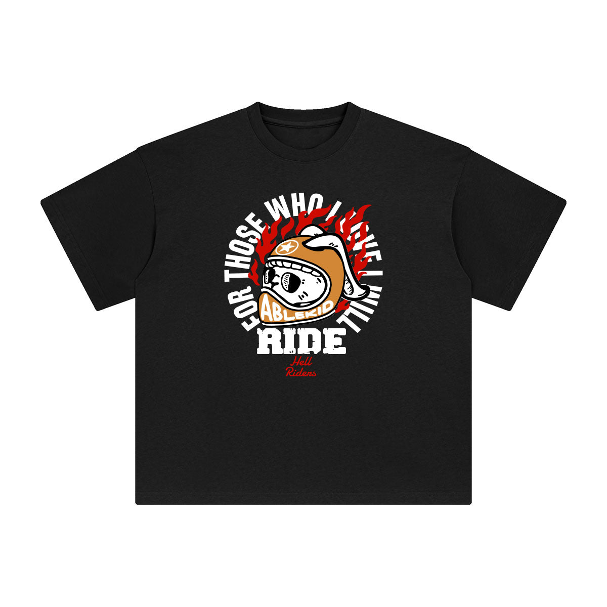 RIDE Cute Helmet Graphic Tee-INNBLAC Fashion Apparel