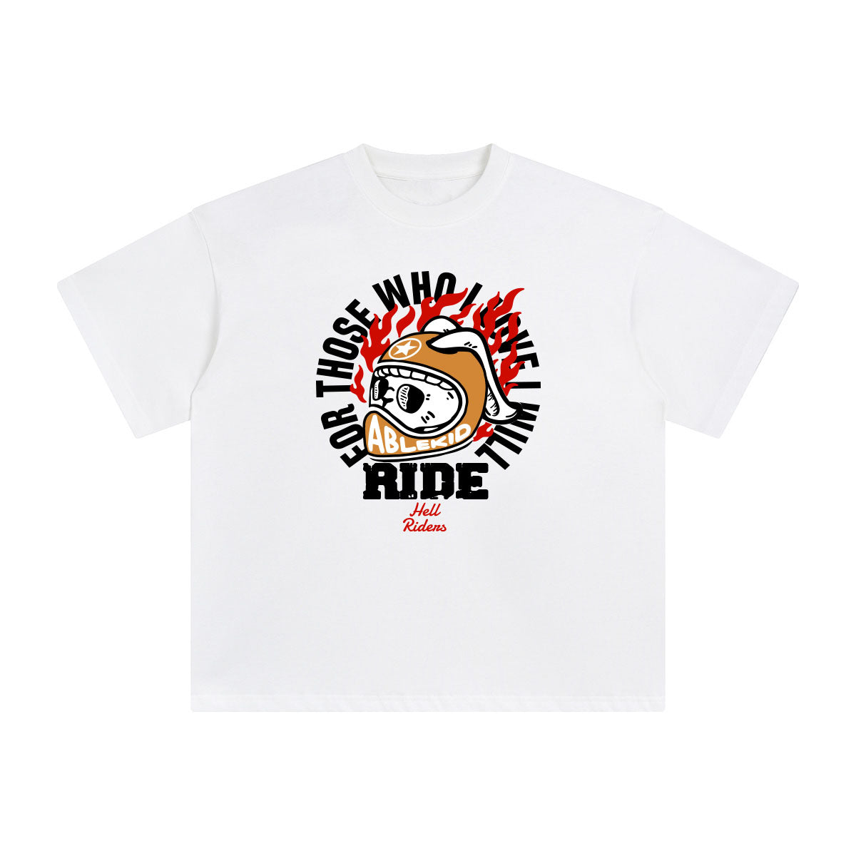 RIDE Cute Helmet Graphic Tee-INNBLAC Fashion Apparel