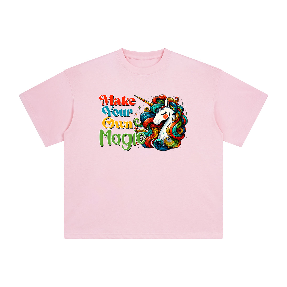 Rainbow Unicorn Graphic Tee-INNBLAC Fashion Apparel