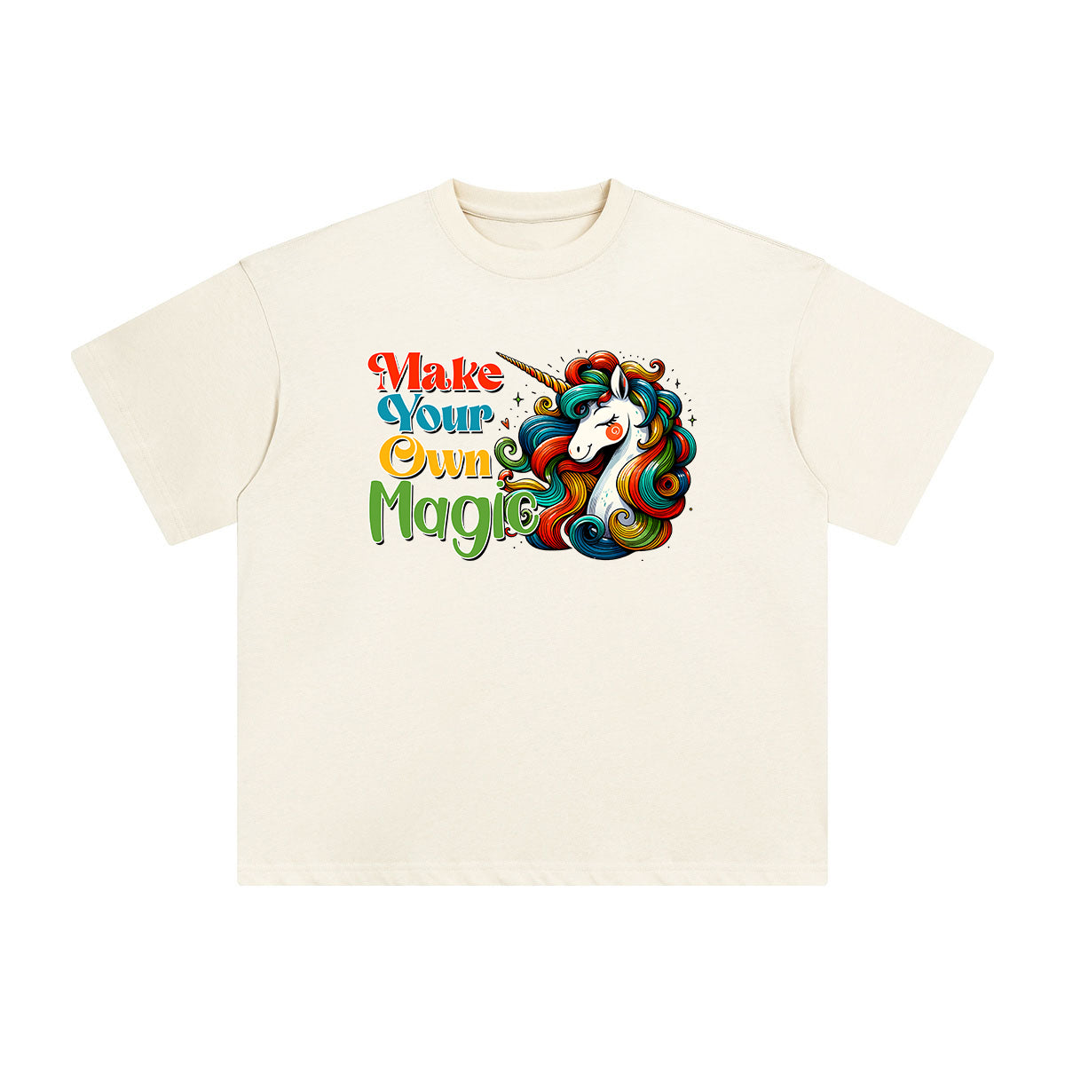 Rainbow Unicorn Graphic Tee-INNBLAC Fashion Apparel