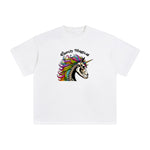Rainbow Unicorn Skull Graphic Tee-INNBLAC Fashion Apparel