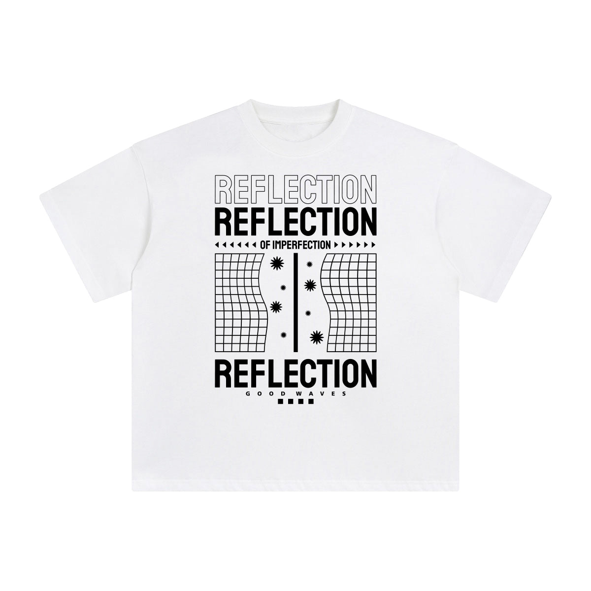 Reflection Abstract Graphic Tee-INNBLAC Fashion Apparel