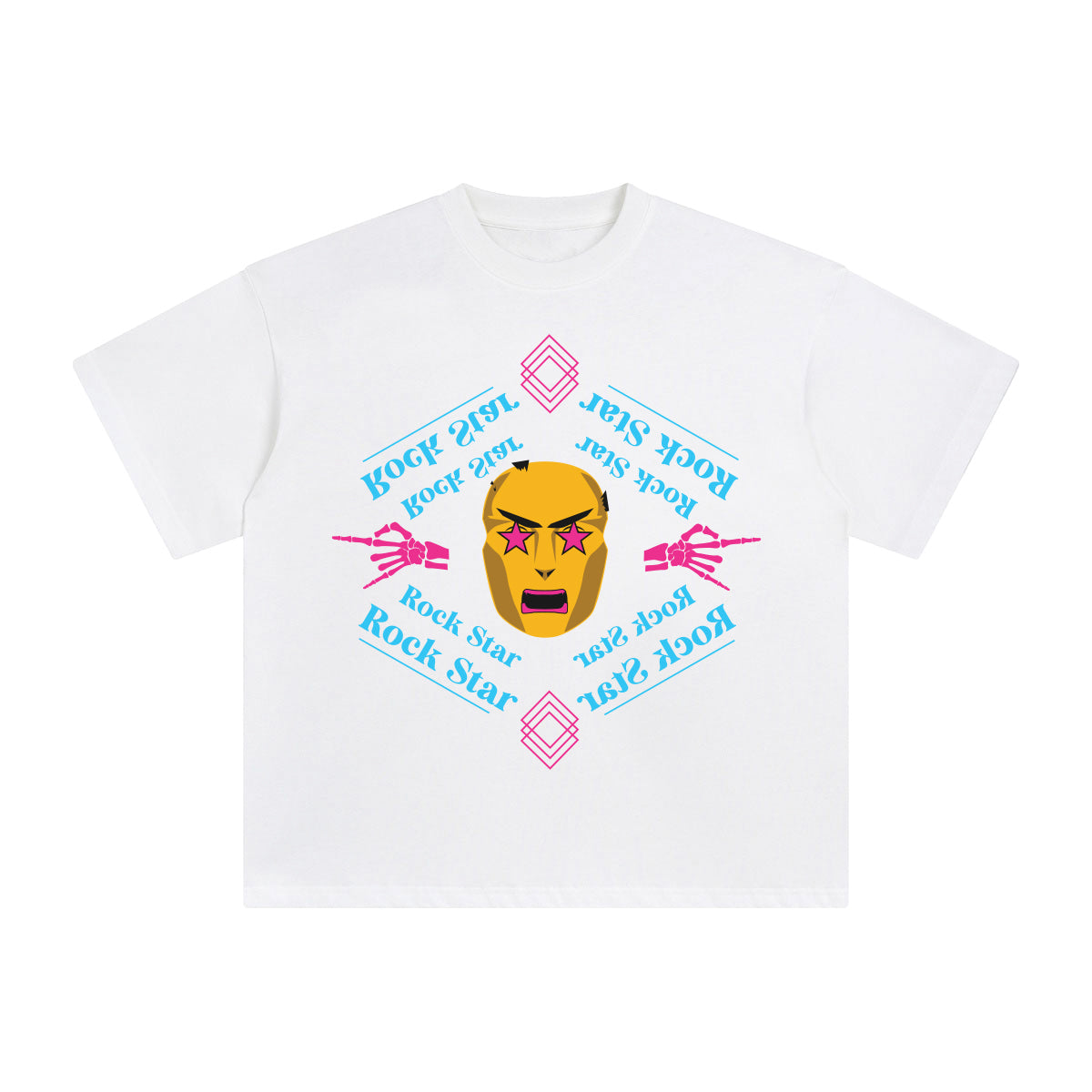 Rock Star Abstract Graphic Tee-INNBLAC Fashion Apparel