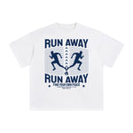 Run Away Abstract Graphic Tee-INNBLAC Fashion Apparel