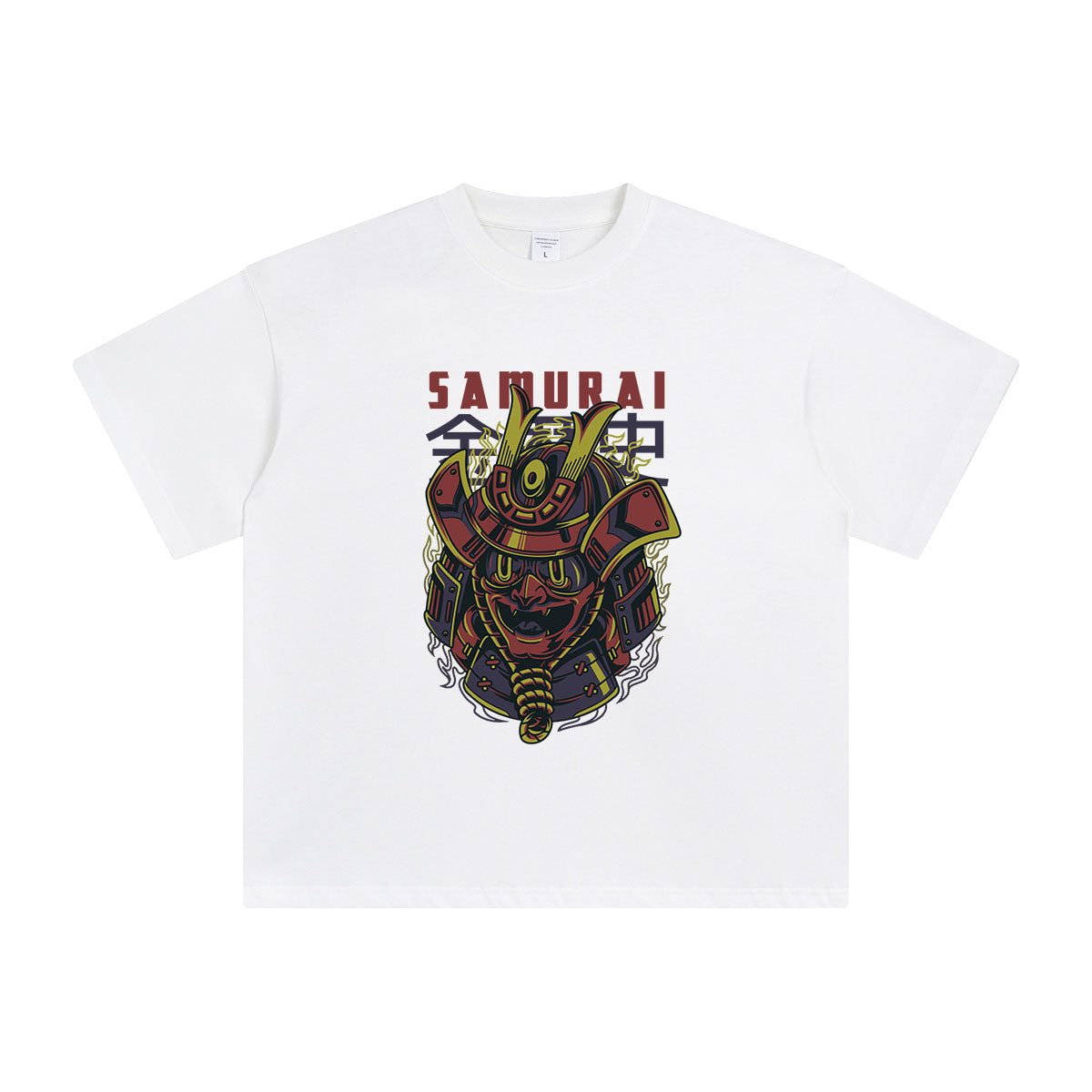 Samurai Mask Aesthetic Graphic T Shirt-INNBLAC Fashion Apparel