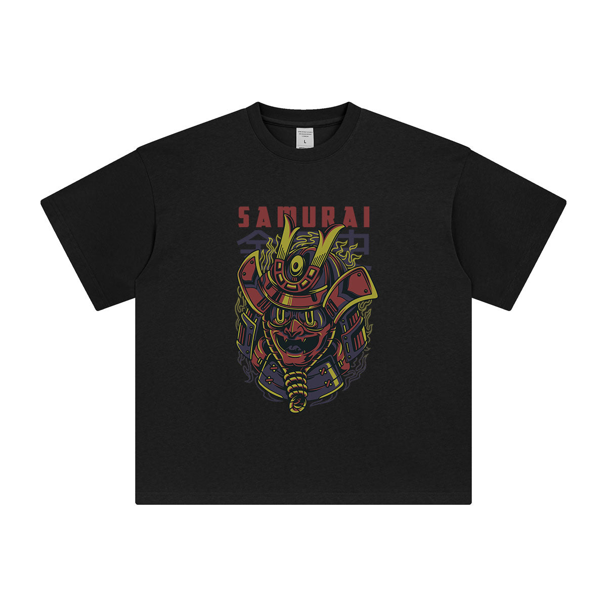 Samurai Mask Aesthetic Graphic T Shirt-INNBLAC Fashion Apparel