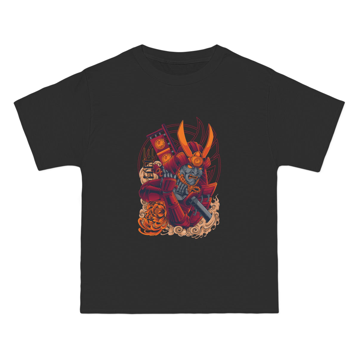 Samurai Red Graphic T Shirt-INNBLAC Fashion Apparel