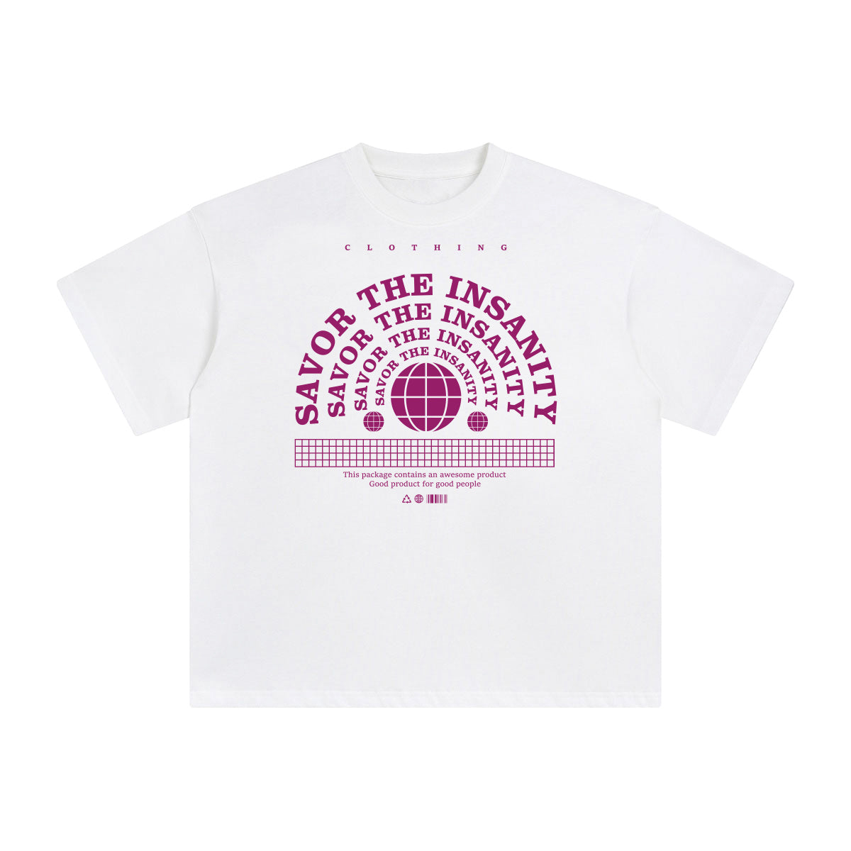 Savor the Insanity Abstract Graphic Tee-INNBLAC Fashion Apparel