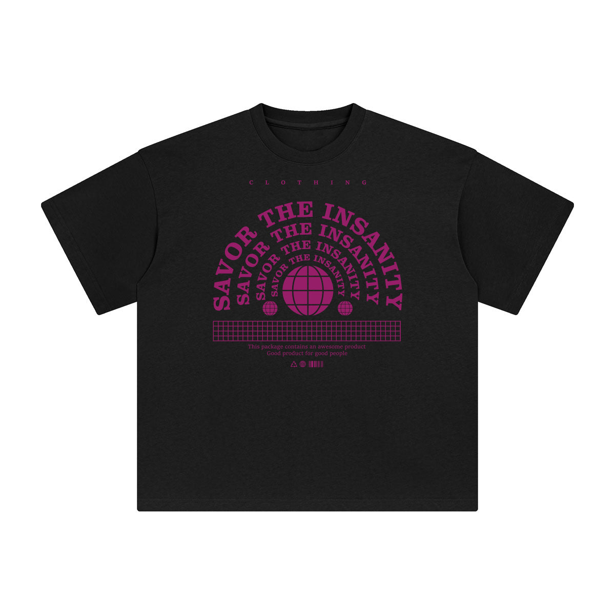 Savor the Insanity Abstract Graphic Tee-INNBLAC Fashion Apparel