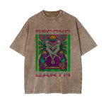 Second Earth Washed Graphic Tee-INNBLAC Fashion Apparel