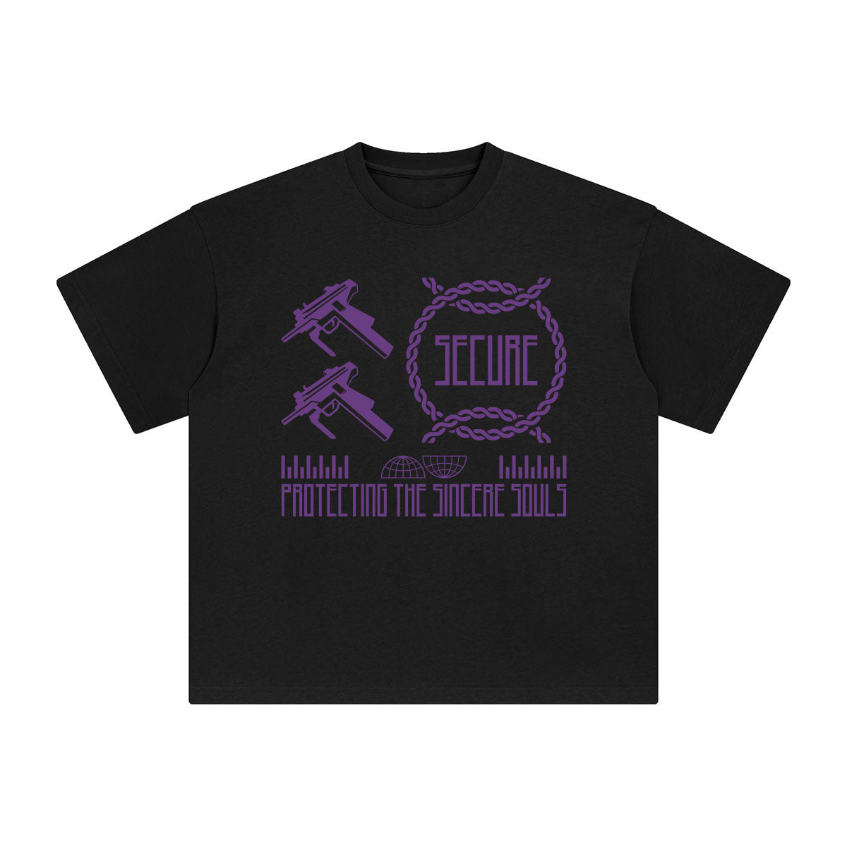 Secure Abstract Art Graphic T Shirt-INNBLAC Fashion Apparel