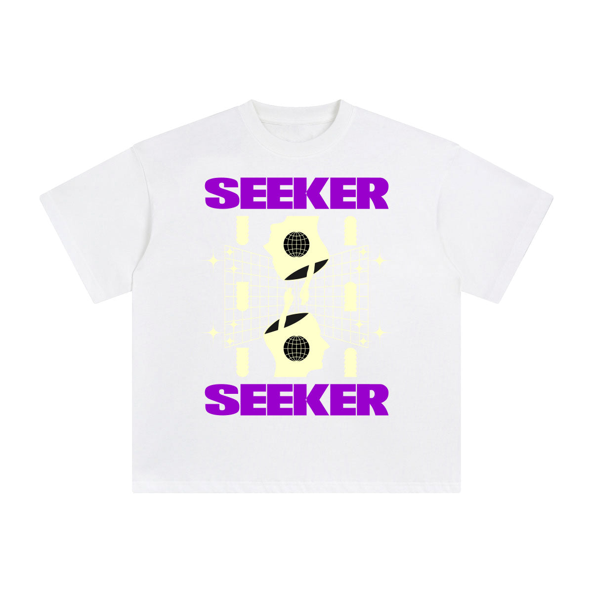 Seeker Abstract Graphic Tee-INNBLAC Fashion Apparel