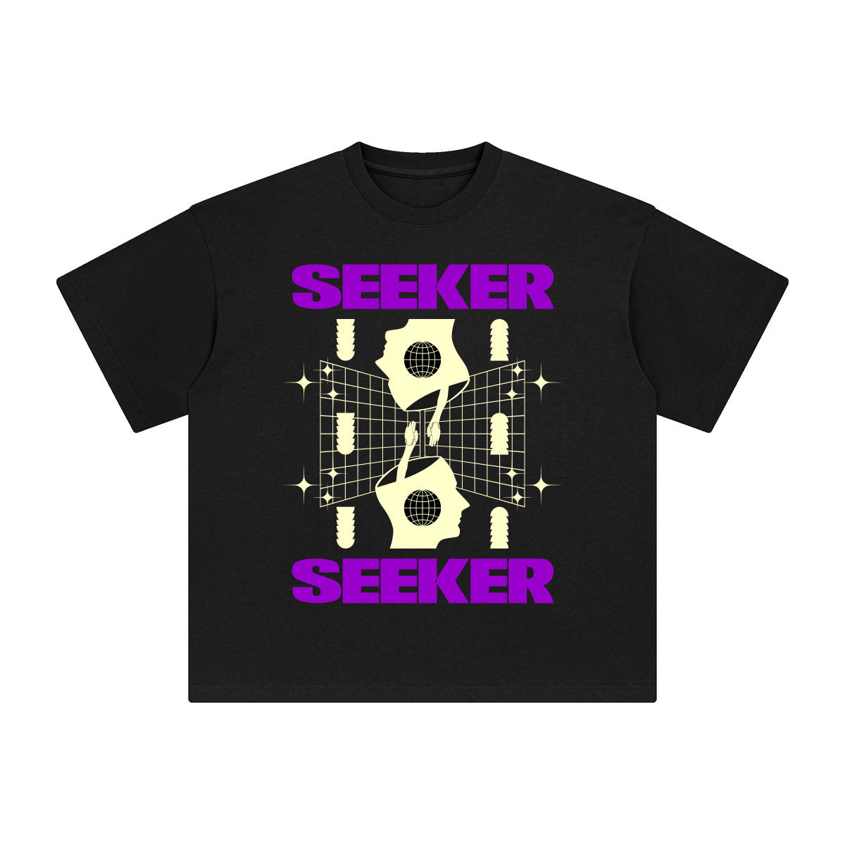 Seeker Abstract Graphic Tee-INNBLAC Fashion Apparel