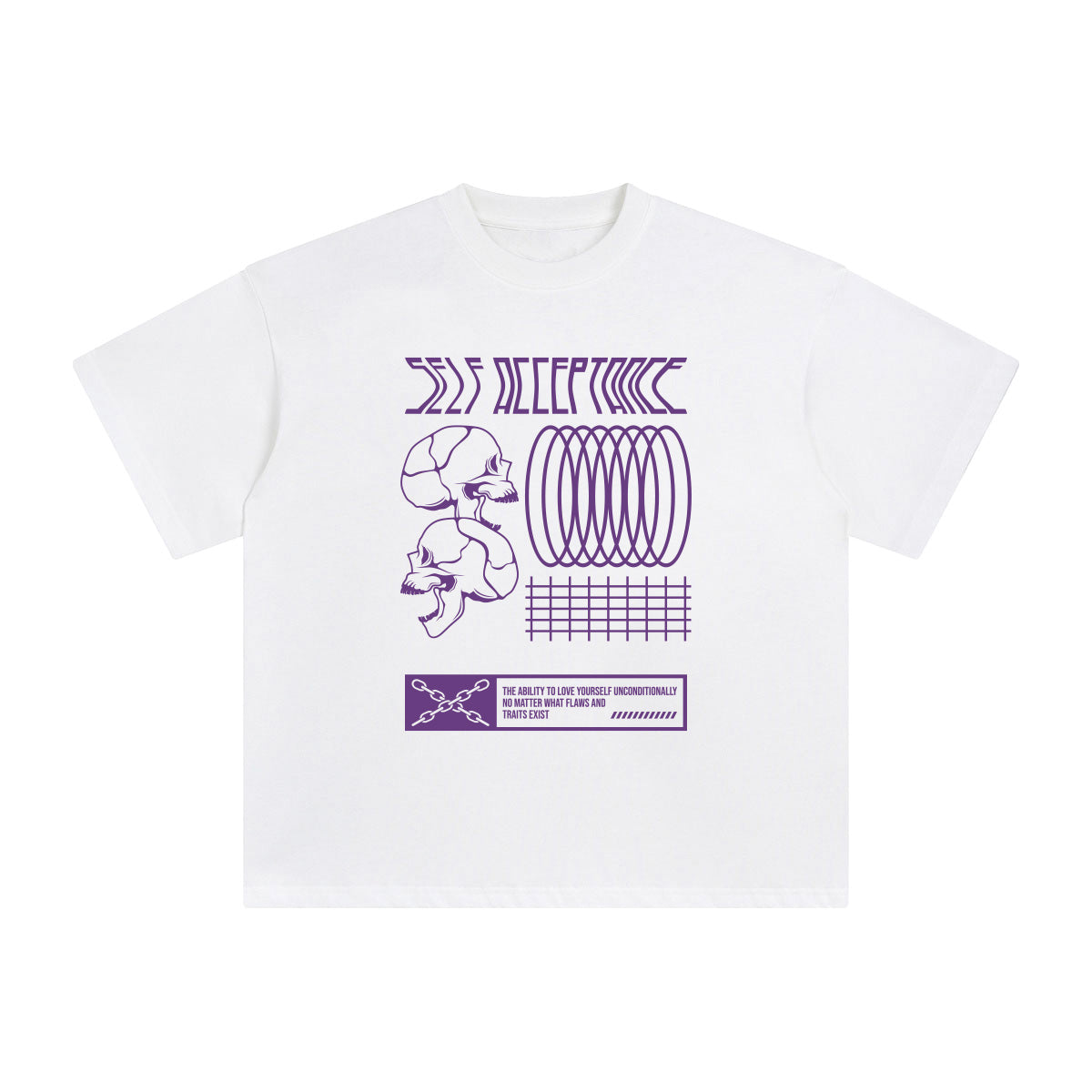 Self Acceptance Abstract Graphic Tee-INNBLAC Fashion Apparel