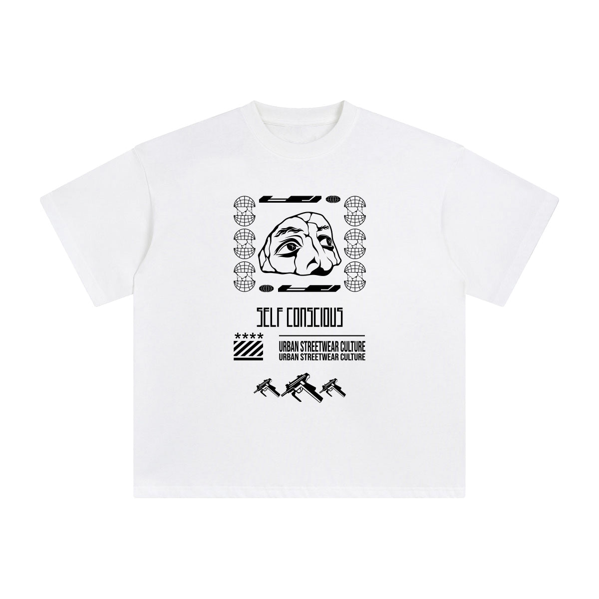 Self Conscious Abstract Art Graphic Tee-INNBLAC Fashion Apparel